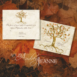 LG Swirl Árvore Raízes Bege Antigo RSVP Resposta