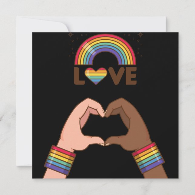 LGBT+Orgulho. Adoro arco-íris. Coração. Poster (Frente)