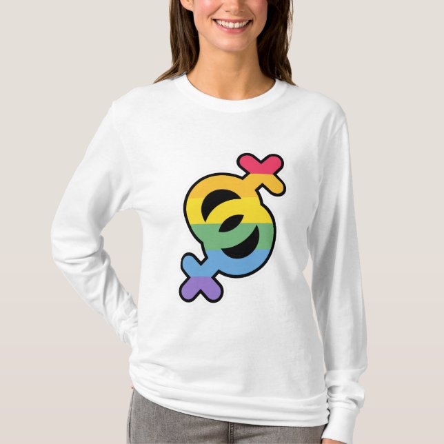 LGBT+Orgulho. Arco-íris. Camiseta (Frente)