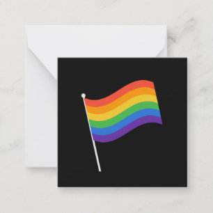 LGBT+orgulho. Cartão de Nota do Sinalizador Arco-Í