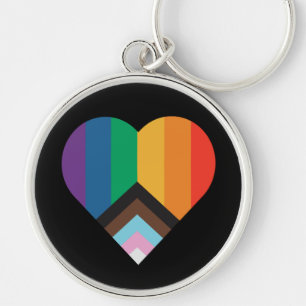 LGBT+orgulho. Chaveiro de bandeira arco-íris