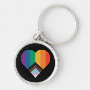 LGBT+orgulho. Chaveiro de bandeira arco-íris