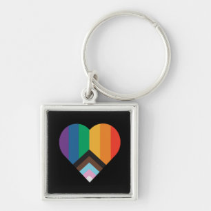 LGBT+orgulho. Chaveiro de bandeira arco-íris