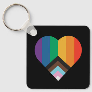 LGBT+orgulho. Chaveiro de bandeira arco-íris