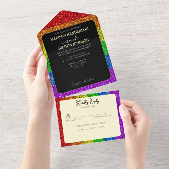 LGBT pavilhão arco-íris faísca casamento lésbico g (Aba destacável)