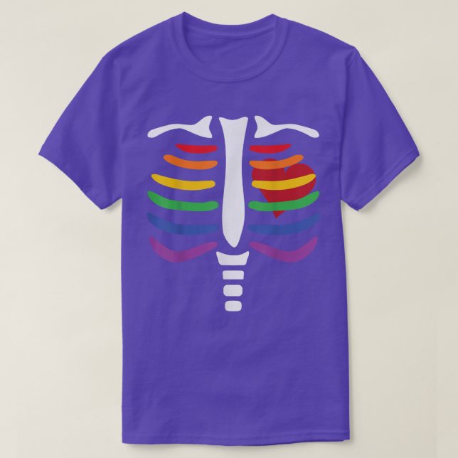 LGBT Skeleton T-Shirt (Frente do Design)