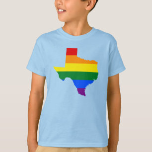 LGBT t-shirt do mapa da bandeira do estado de