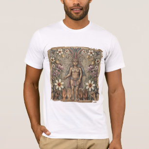 LGBTQ Aztec Orgulho Floral T-Shirt Queer Mayan A