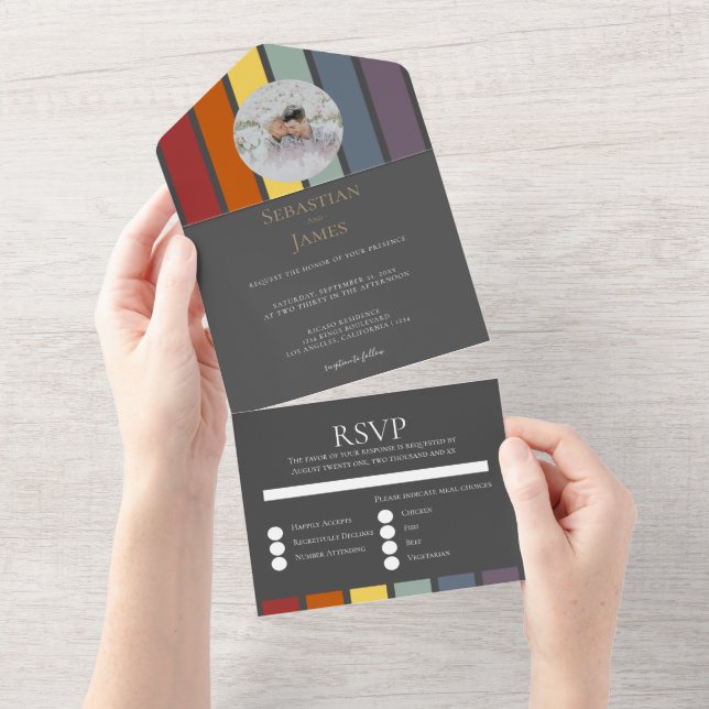 LGBTQ Gay Rainbow Elegante (Aba destacável)