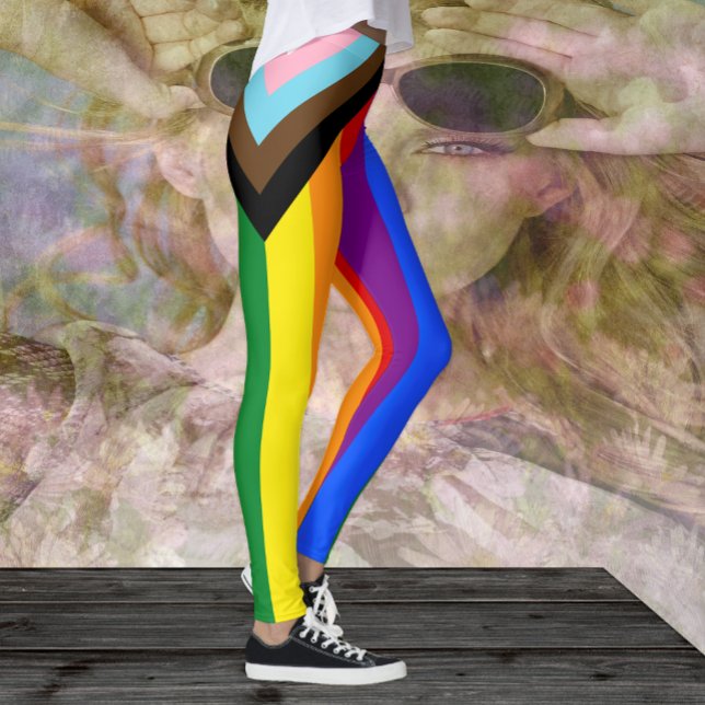 LGBTQ & Pride Leggings - Sinalizador de Progresso  (Criador carregado)