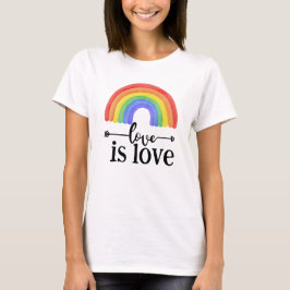 LGBTQ Rainbow Love é Love Colorful T-Shirt