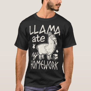 Lhama Engraçada Comeu Minha Lição de Casa Camiseta