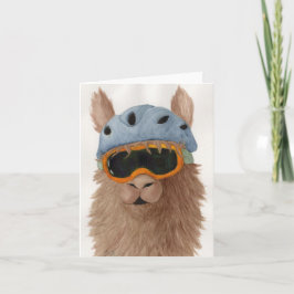 Lhamas em Shades: Cartão Saudável de Janeiro 4"x5.