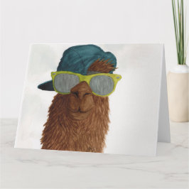 Lhamas em Shades: Cartão Saudável de Junho 8,5"x11