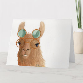 Lhamas em Shades: Cartão Saudável de Setembro 8,5"