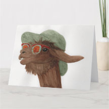 Lhamas em Shades: Cartão Saudável Novembro 8,5"x11