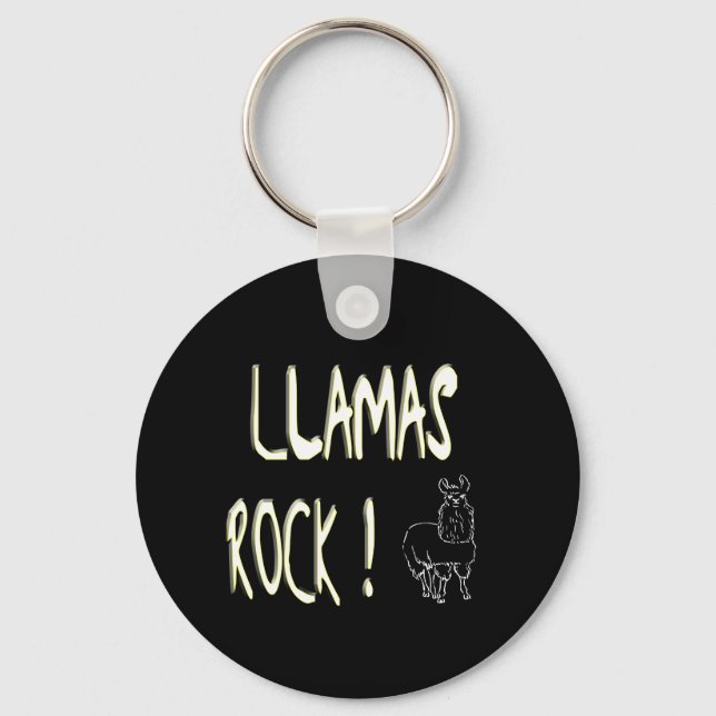 Lhamas Rock! Chaveiro (Frente)
