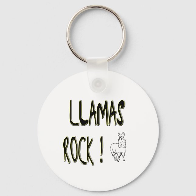 Lhamas Rock! Chaveiro (Frente)