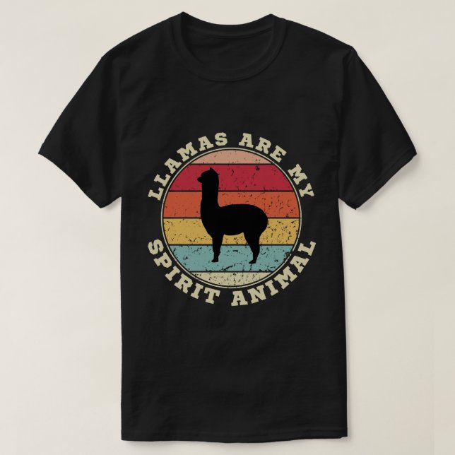 Lhamas São Minha Camiseta Animal Espiritual (Frente do Design)