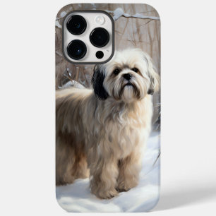 Lhasa Apso Deixe-A Neve Natal