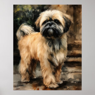 Lhasa Apso Dog Art Impressão