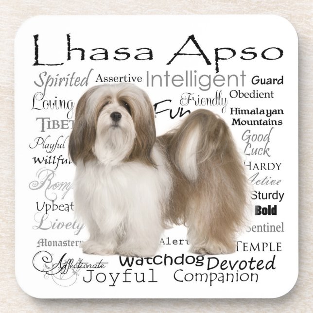 Lhasa Apso Porta copos (Frente)