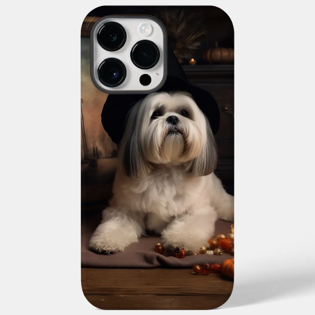 Lhasa Apso Pumpkins Halloween Scary (Verso)