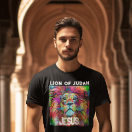 LIÃO DE JUDAH JESUS CHRISTIAN T-SHIRTS
