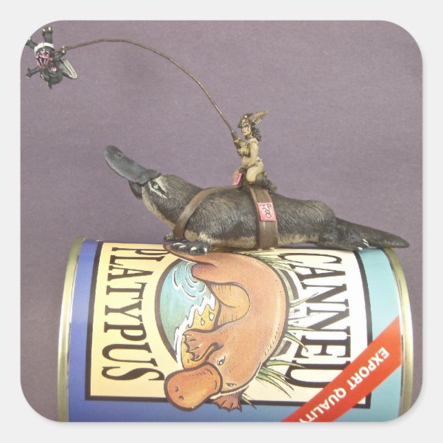 libby em um platypus em um adesivo (Frente)