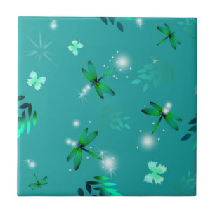 Libélulas e azulejos das borboletas