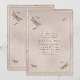 Libélulas Libélula Vintage Convite Elegante