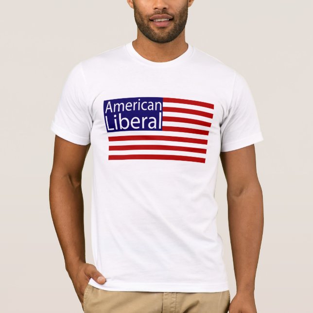 Liberal americano feito no t-shirt dos EUA (Frente)