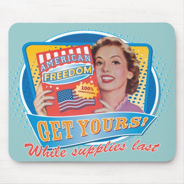 Liberdade americana Mousepad retro (Frente)