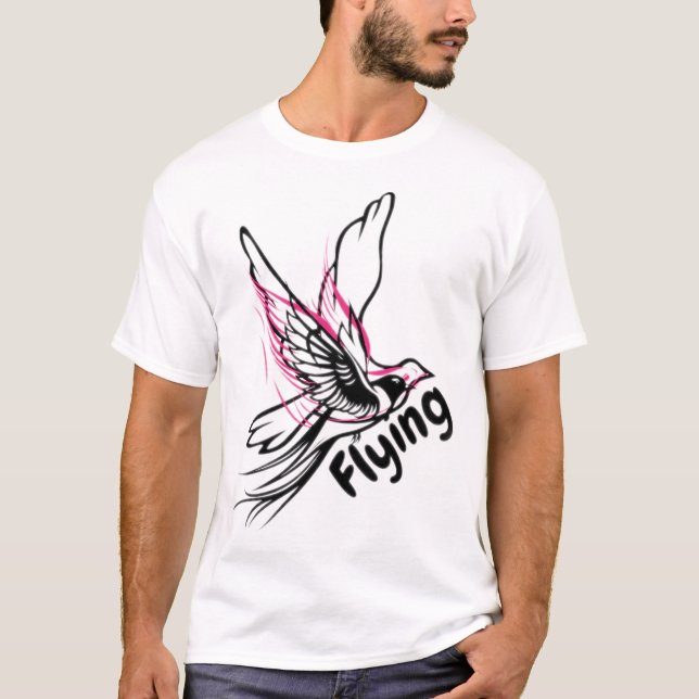 Liberdade de voo: T-Shirt Inspirado em Aves (Frente)