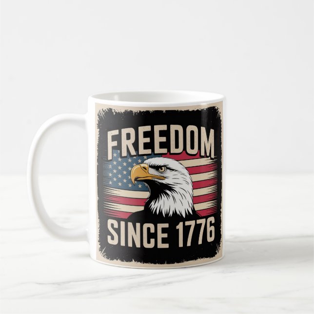 Liberdade Desde 1776 Caneca Patriótica (Esquerda)