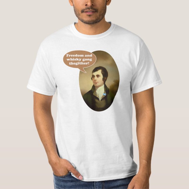 Liberdade e t-shirt das queimaduras do uísque (Frente)