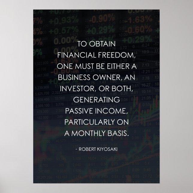 Liberdade financeira - Poster de motivação para su (Frente)