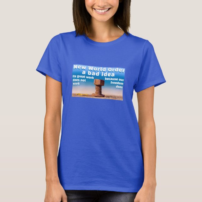 Liberdade funciona (escuro) T-Shirt (Frente)