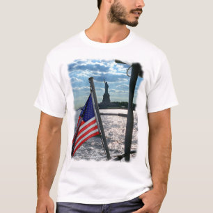Liberdade & justiça patrióticas do t-shirt para