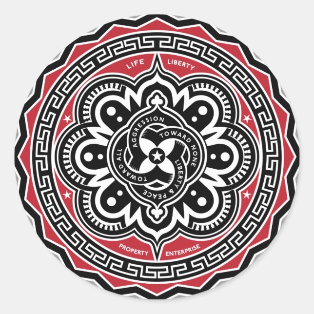 Liberdade Para Todos Os Autocolantes Insignia (Frente)