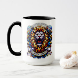 Libere o leão no interior - Fúria na caneca do leã