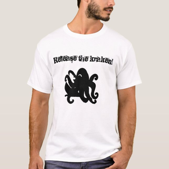 Libere o t-shirt dos homens de Kraken (Frente)