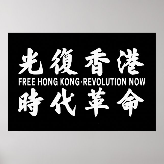 Liberte a Revolução de Hong Kong Agora! Poster de  (Frente)