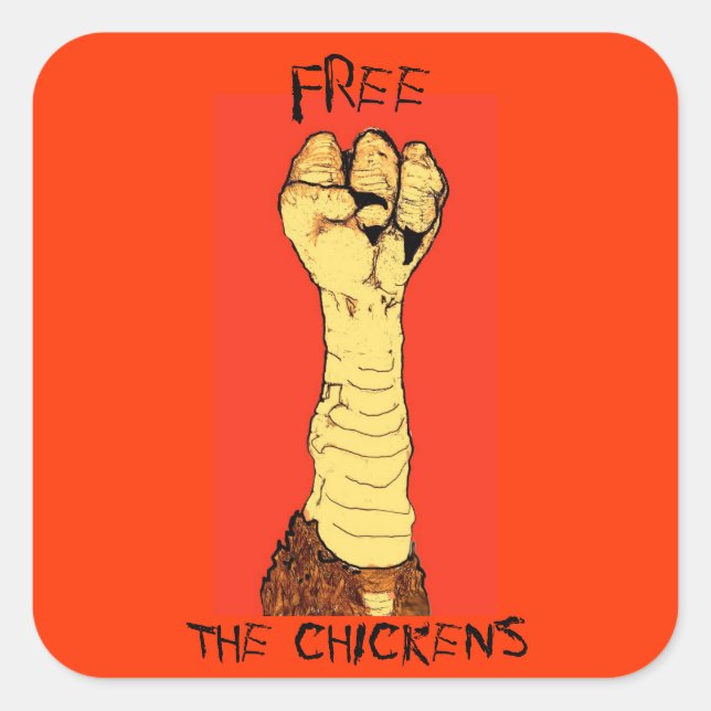 Liberte o adesivo das galinhas (Frente)