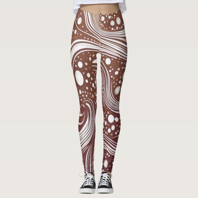 Liberte Sua Criatividade: Leggings com Padrão Funk (Frente)