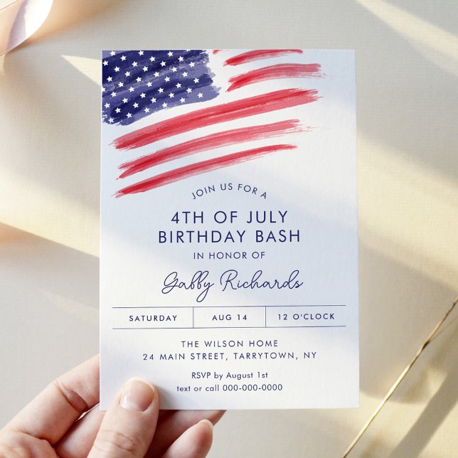 LIBERTY 4.° de julho de Convite de aniversário (Criador carregado)