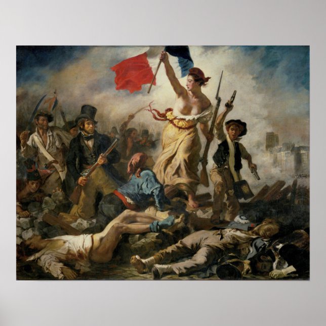Liberty Liderando Pessoas por Delacroix - Poster (Frente)