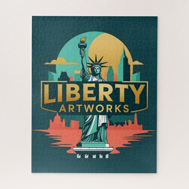 Liberty Trabalho de arte Skyline Quebra-cabeça (Vertical)