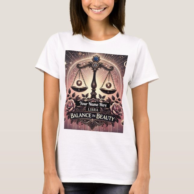 Libra "Balance in Beauty" T-Shirt (Frente)