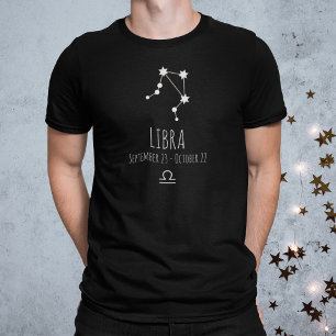 Libra Constelação Zodiac Personalizada T-Shirt